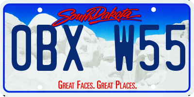 SD license plate 0BXW55