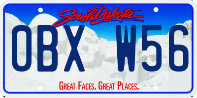 SD license plate 0BXW56