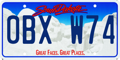 SD license plate 0BXW74