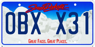 SD license plate 0BXX31