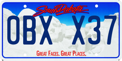 SD license plate 0BXX37