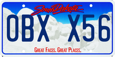 SD license plate 0BXX56
