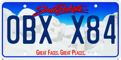 SD license plate 0BXX84