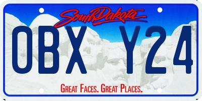SD license plate 0BXY24