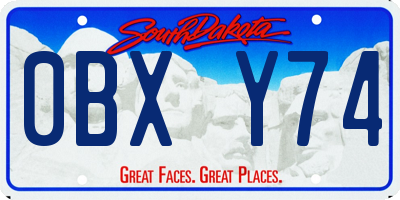 SD license plate 0BXY74