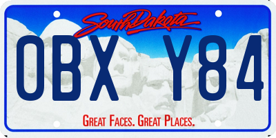SD license plate 0BXY84