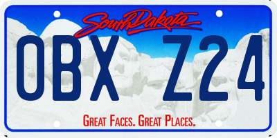SD license plate 0BXZ24