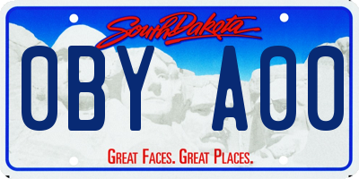 SD license plate 0BYA00