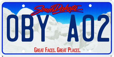 SD license plate 0BYA02