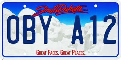 SD license plate 0BYA12