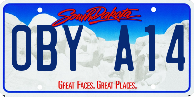 SD license plate 0BYA14