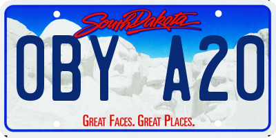 SD license plate 0BYA20