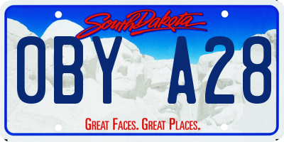 SD license plate 0BYA28