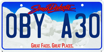 SD license plate 0BYA30