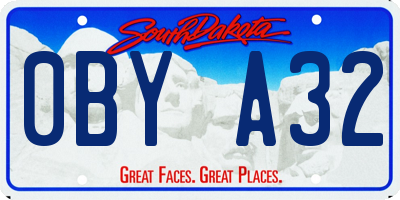 SD license plate 0BYA32