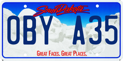 SD license plate 0BYA35