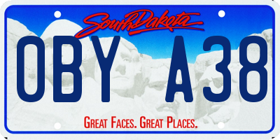 SD license plate 0BYA38