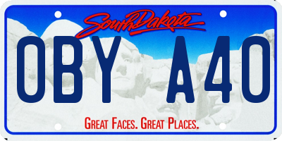 SD license plate 0BYA40