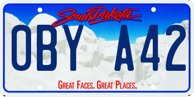 SD license plate 0BYA42