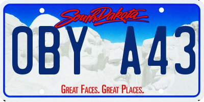 SD license plate 0BYA43