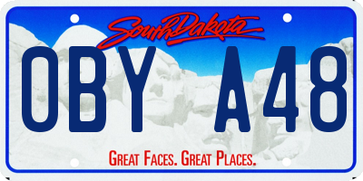 SD license plate 0BYA48