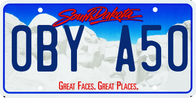 SD license plate 0BYA50