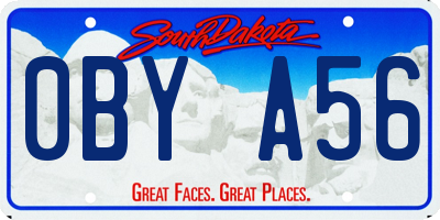 SD license plate 0BYA56