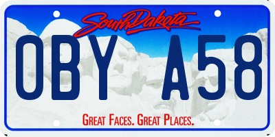 SD license plate 0BYA58