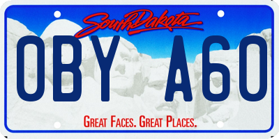 SD license plate 0BYA60