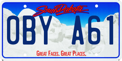 SD license plate 0BYA61