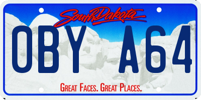 SD license plate 0BYA64