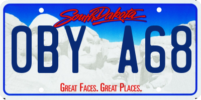 SD license plate 0BYA68