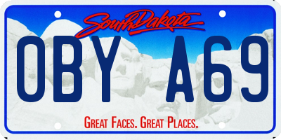 SD license plate 0BYA69