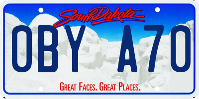 SD license plate 0BYA70