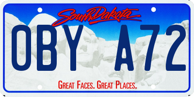 SD license plate 0BYA72