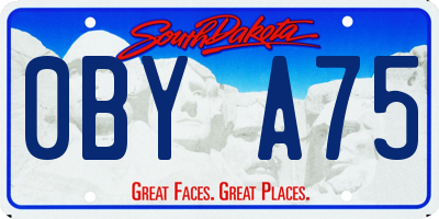 SD license plate 0BYA75