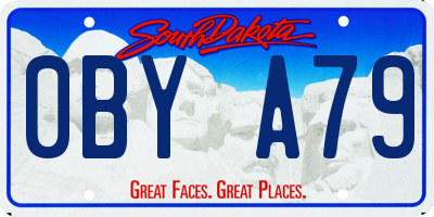 SD license plate 0BYA79