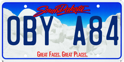 SD license plate 0BYA84