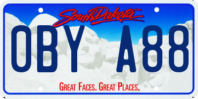 SD license plate 0BYA88