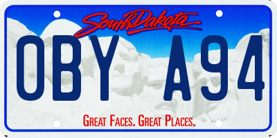SD license plate 0BYA94