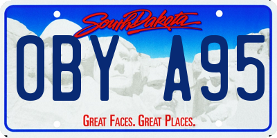 SD license plate 0BYA95