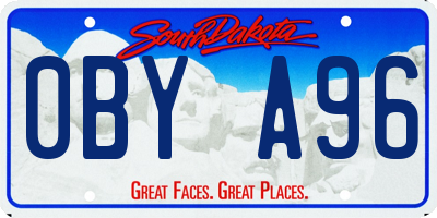 SD license plate 0BYA96