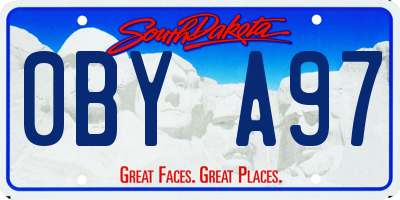 SD license plate 0BYA97