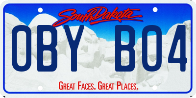 SD license plate 0BYB04