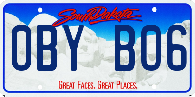 SD license plate 0BYB06