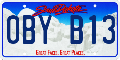 SD license plate 0BYB13