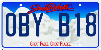 SD license plate 0BYB18