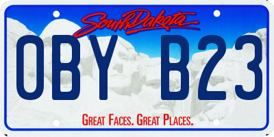 SD license plate 0BYB23