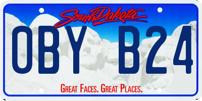 SD license plate 0BYB24