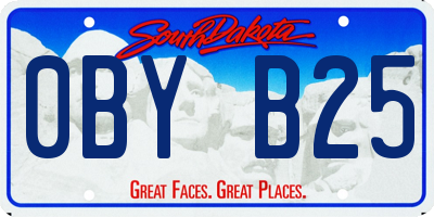 SD license plate 0BYB25